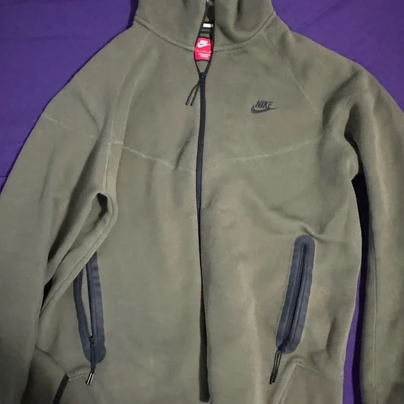 Nike Charcoal and Navy Fleece Hoodie - Picture 1 of 8